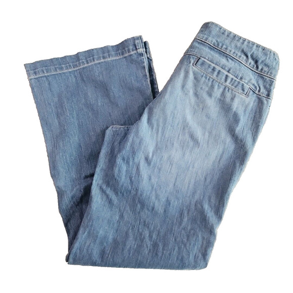 New York & Company Jeans Women's Denim 12 (32x31) Light Blue Wide Leg 11in Wide - Picture 5 of 16